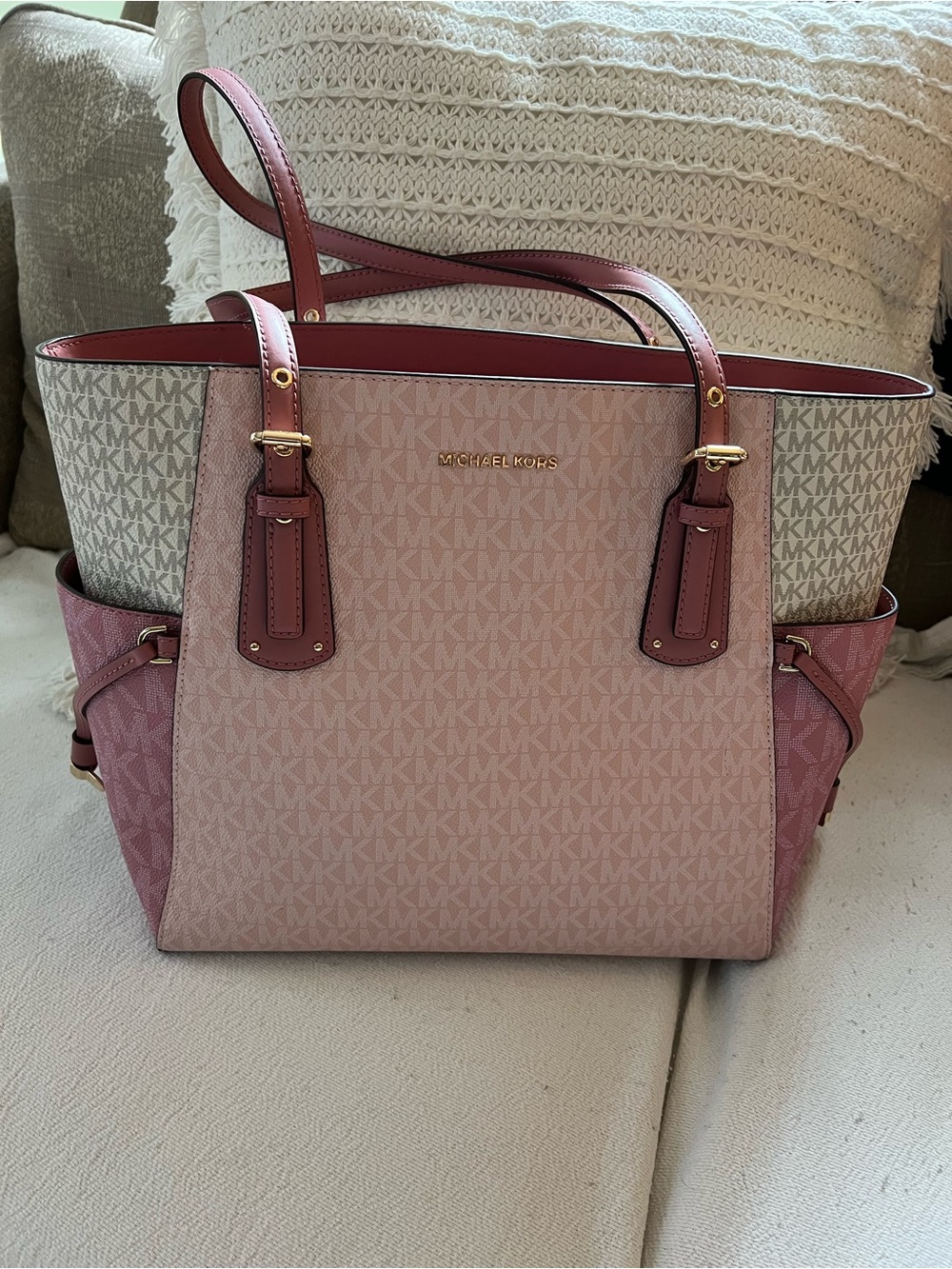 Michael Kors initial monogrammed shoulder bad